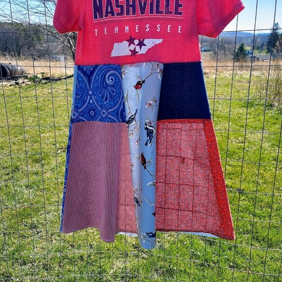 Upcycled Nashville Tee Dress S M - Picture 4 of 11